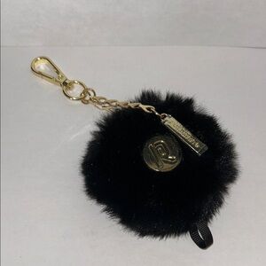Paco Rabanne Black Fur Dual Mirror bag charm!!